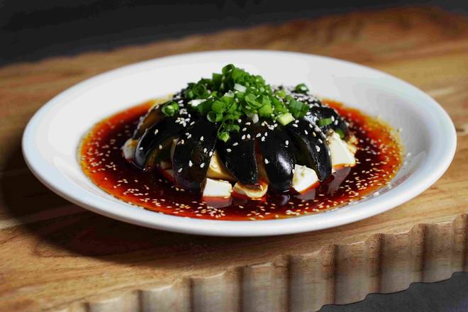 Century Egg Tofu In Chili Oil / 红油皮蛋豆腐